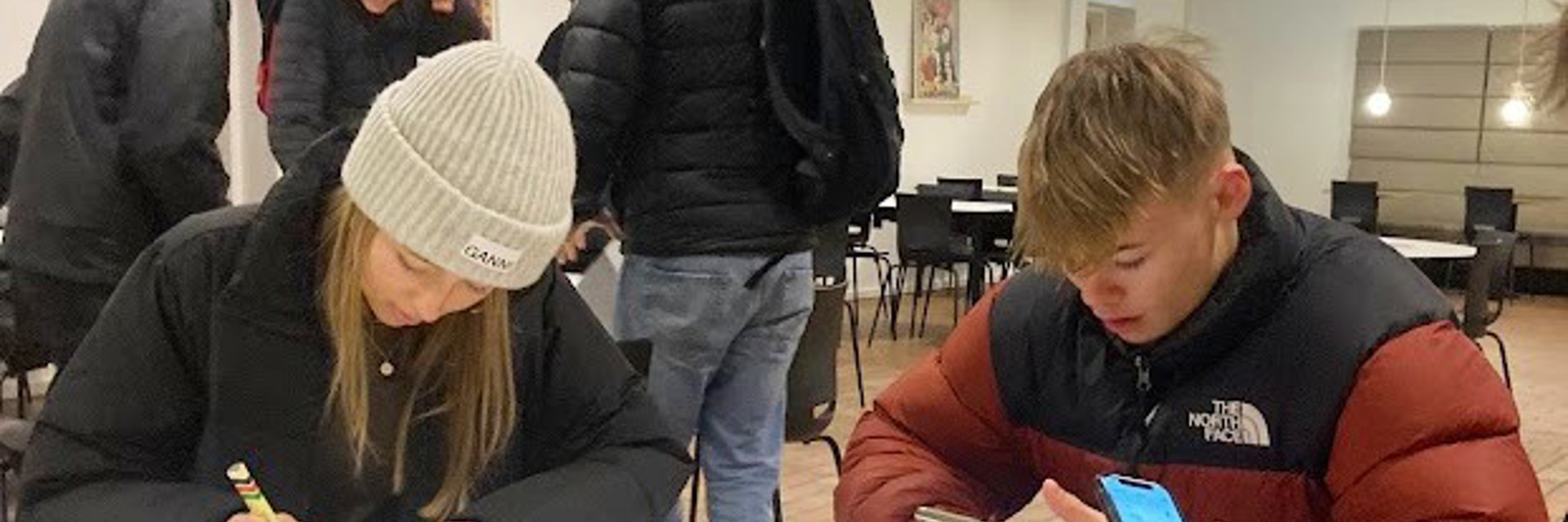 Eleverne laver evaluering efter endt forløb